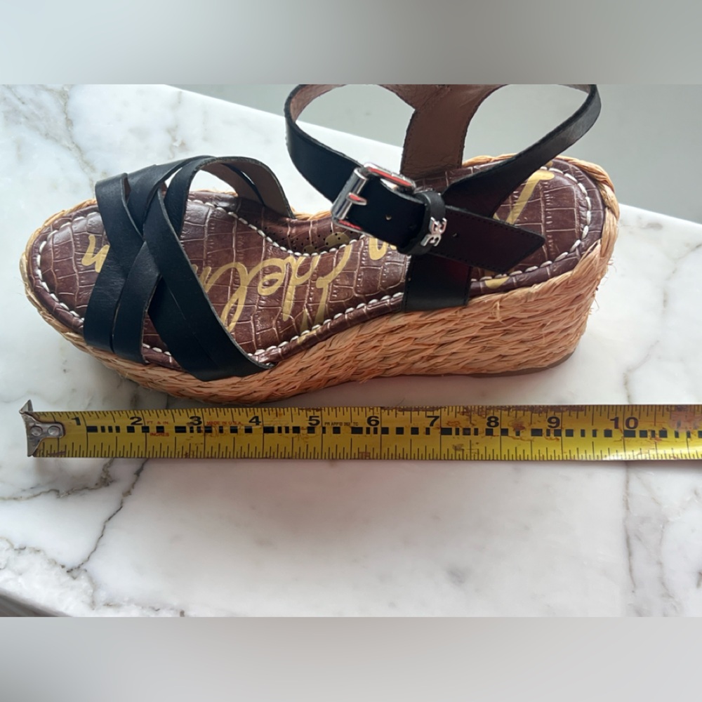Sam Edelman Darline Woven Wedge Sandals, 7M - Picture 4 of 4